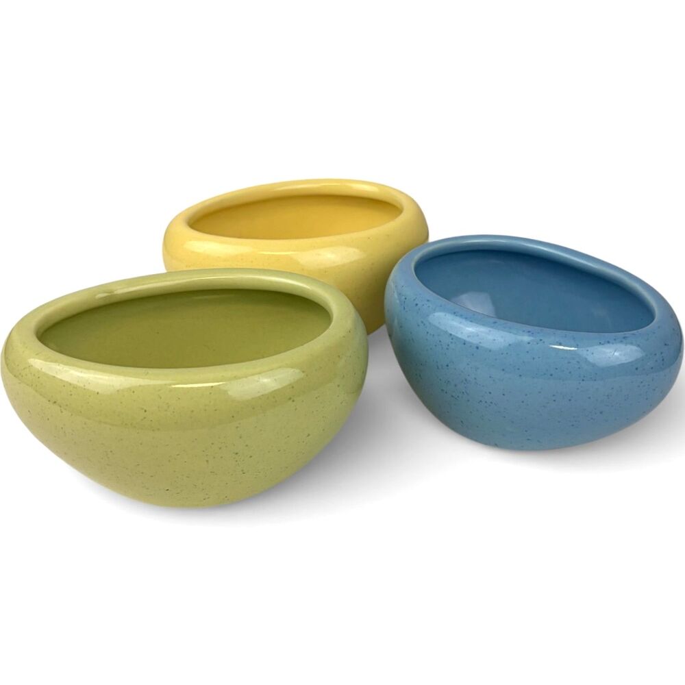 Williams-Sonoma Speckled Egg Shaped Ramekin Oven Safe Cookware Serve Dish Trio